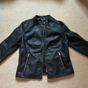 Black leather jacket